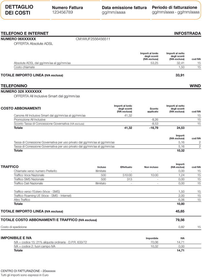 fatture wind business fatture wind business